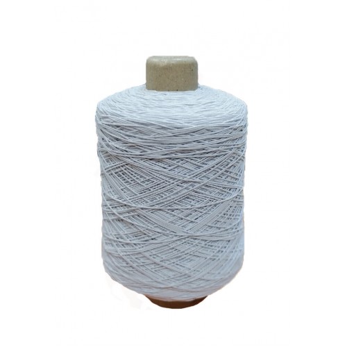 Спандекс (нить-резинка в оплетке) 52#  белая, 500гр.