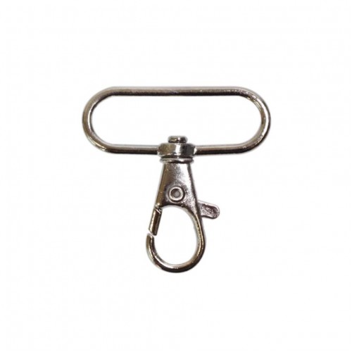 Карабин для сумок 38 мм, никель, темн.никель, оксид, арт. KS-130, упак. 100 шт
