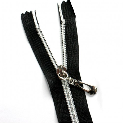 Молния спираль декоративная Т-7, н/р, 12 см, звено серебро, КНР