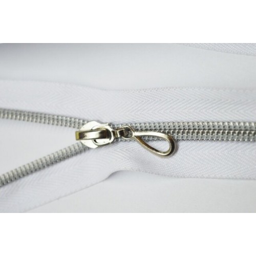 Молния спираль декоративная Т-7, н/р, 14 см, звено серебро, КНР