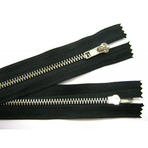 Молния металл Т-4 джинсовая 18 см, никель, 10 г/м, КНР