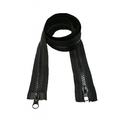 Молния трактор Т-5, 2 бегунка, 110 см, черная (22,4 г/м) LOGO