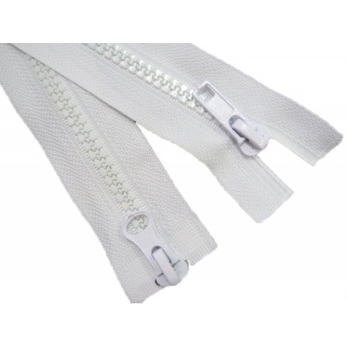 Молния трактор Т-5, 2 бегунка, 120 см, белая (22,4 г/м) КНР