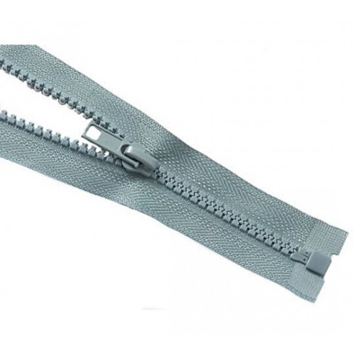 Молния трактор Т-5, 1 бегунок, 25 см, н/р, св. серый