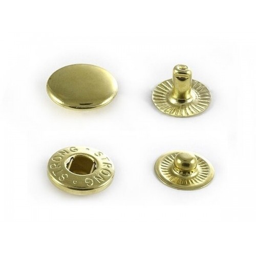 Кнопка 15 мм АЛЬФА золото (латунь) нержавеющая, 720  шт, Турция