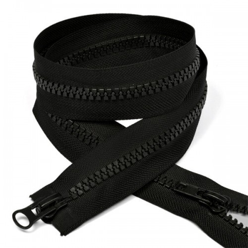 Молния трактор Т-8, 2 бегунка, 120 см, черная, 36 г/м, КНР