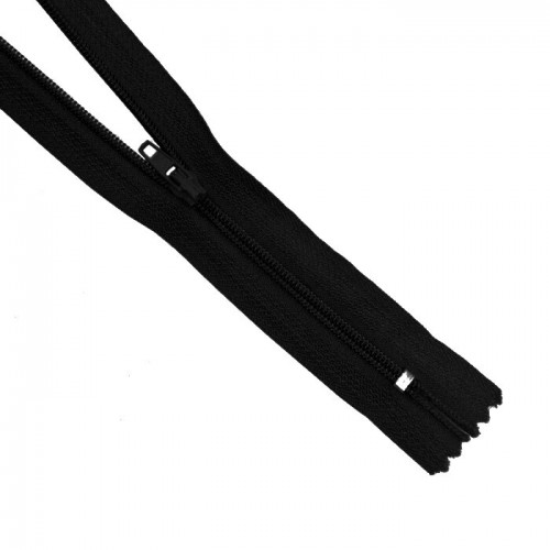 Молния спираль юбочная Т-3, 18 см, черная, КНР