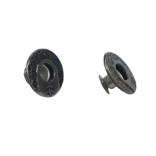 Пуговица джинсовая 20 мм "с отверстием" антик, оксид, никель, черный никель, 100 шт