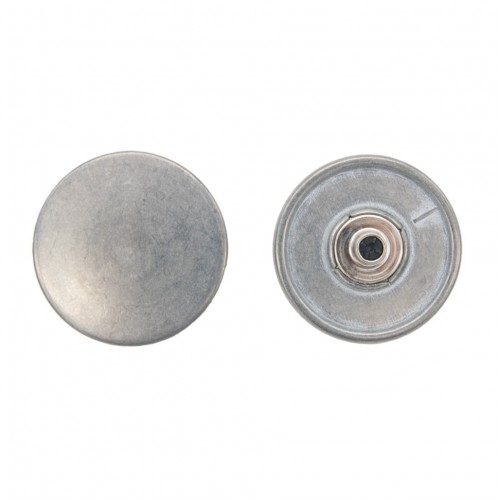 Пуговица джинсовая 17 мм "Гладкая" оксид, 100 шт