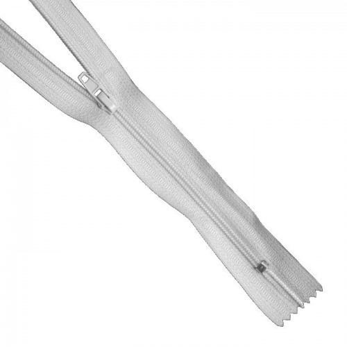 Молния спираль юбочная Т-3, 70 см, 10 г/м, белая, КНР