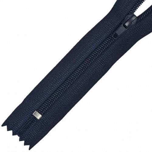 Молния спираль брючная Т-4, 20 см, 14,7 г/м, автомат, синяя, КНР