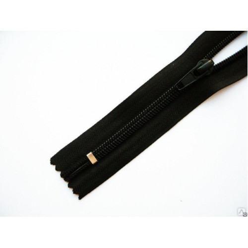 Молния спираль Т-7, обувная, 12 см, черная